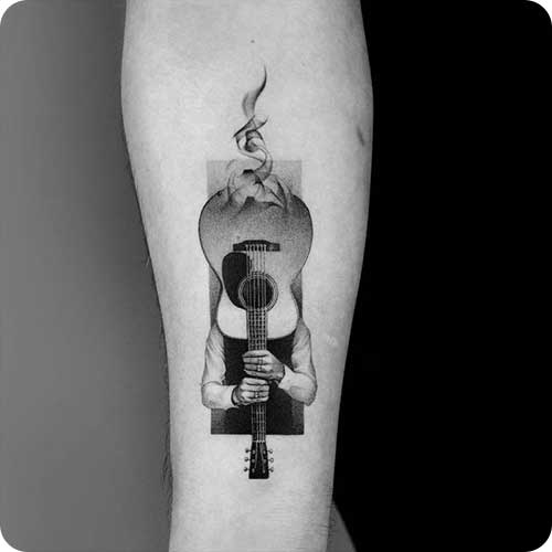 tattoo  Guitar tattoo design Music tattoo designs Guitar tattoo