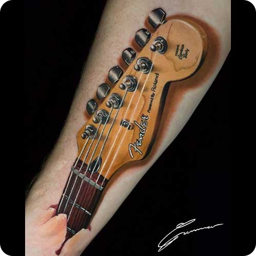 Guitar Tattoo - Etsy Hong Kong