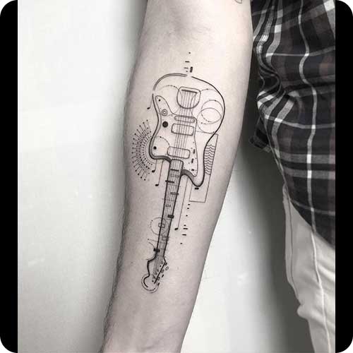 Guitar Schematic Tattoo