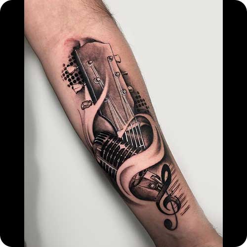 mic tattoo designs for men