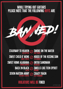 Forbidden Riffs - 21 Songs Banned In Guitar Stores