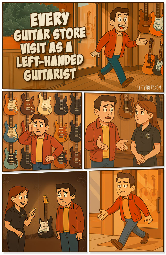 Left-Handed Guitar Comic Strip