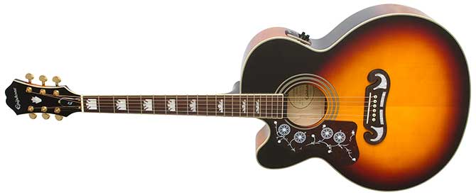Left-Handed Epiphone J-200 EC Studio