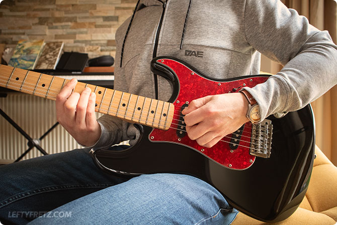 Upside-Down Left-Handed Guitar