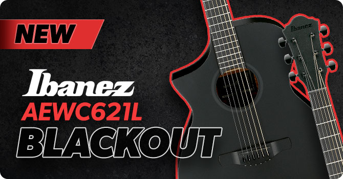 Ibanez AEWC621L-BOT left-handed electro-acoustic guitar Black Out finish