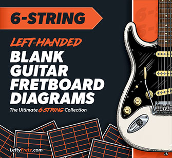 Left-Handed Printable Guitar Fretboard Diagrams PDF