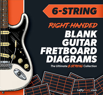 Right-Handed Printable Guitar Fretboard Diagrams PDF