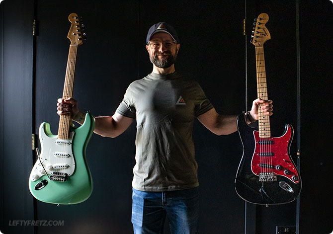 play guitar left handed or right handed