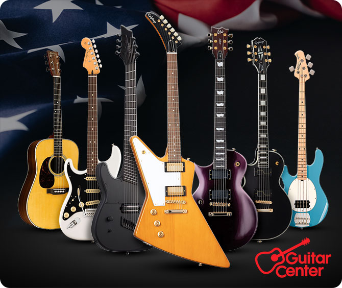 Left-handed guitar and bass deals in the Guitar Center July 4th sale 2026
