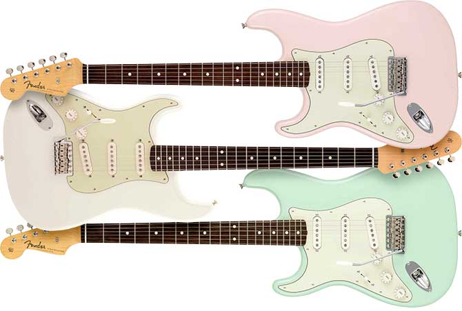 Left-handed Fender Japan FSR Traditional II 60s Stratocasters