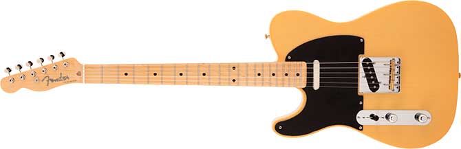 Left-handed Fender Made in Japan Traditional II 50s Telecaster