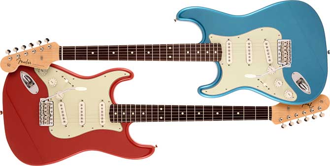 Left-handed Fender Made in Japan Traditional II 60s Stratocasters