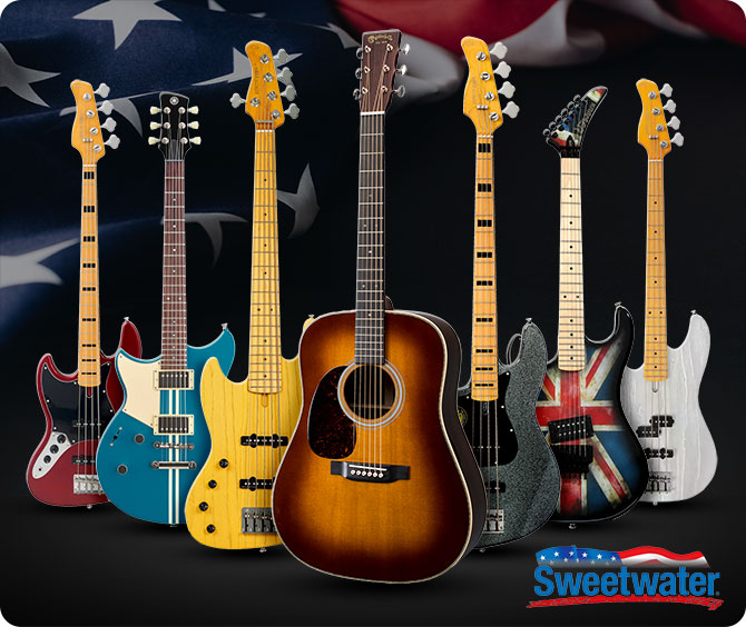 Left-handed guitar and bass deals in the Sweetwater July 4th sale 2026