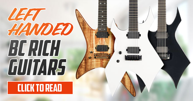 Left-handed BC Rich Warlock Prophecy and Stealth Legacy Exotic electric guitars